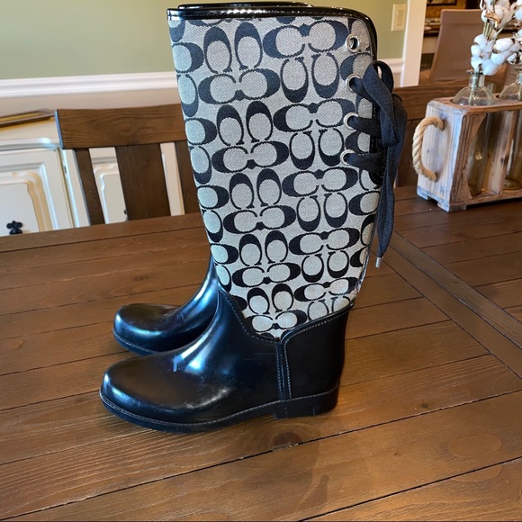 Coach Tristee lace up rain boots